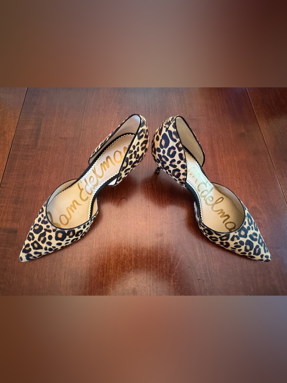 SAM EDELMAN
Women's Jaina Leopard-print Calf Hair D'orsay Pumps In New Nude Leop